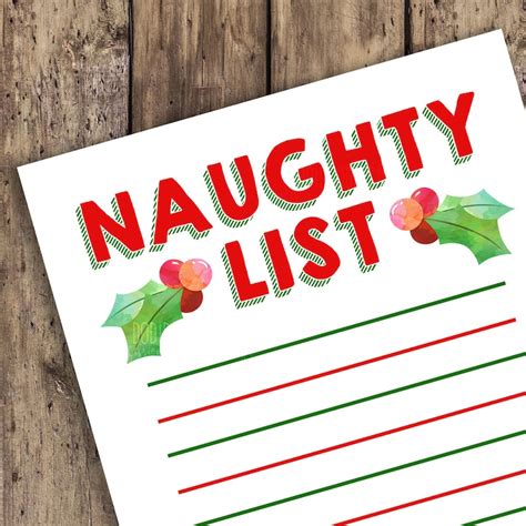 naughty list clipart